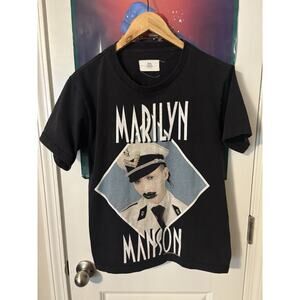rare f.o.g. season 2 marilyn manson 2000s black tour shirt size n/a Music